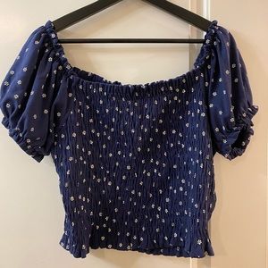 Levi’s floral print off shoulder top